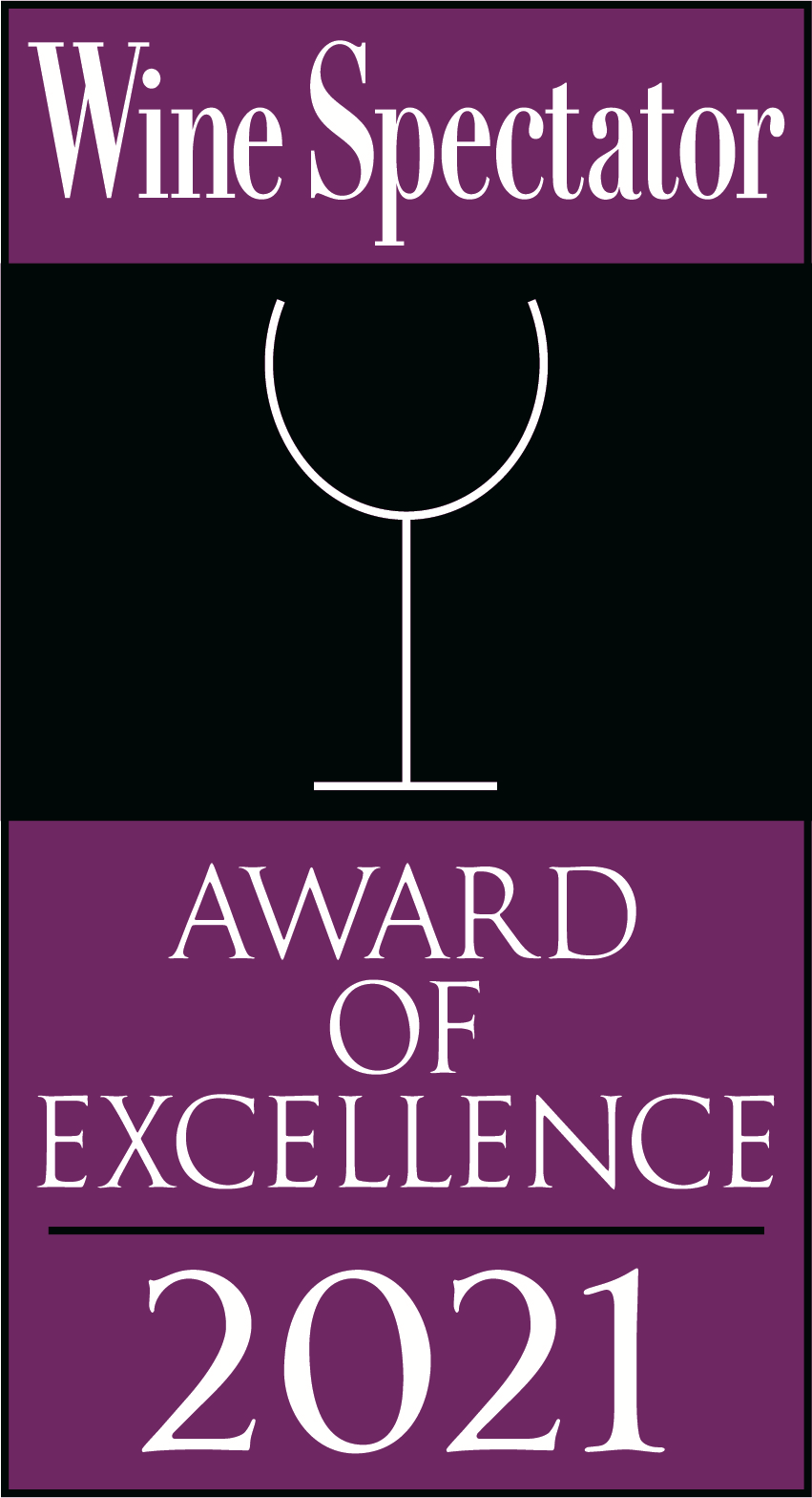 Award of Excellence by Wine Spectator VUE